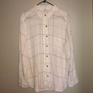 COPY - White button down/ flannel